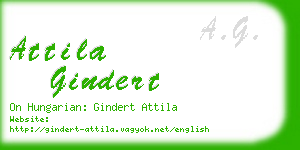 attila gindert business card